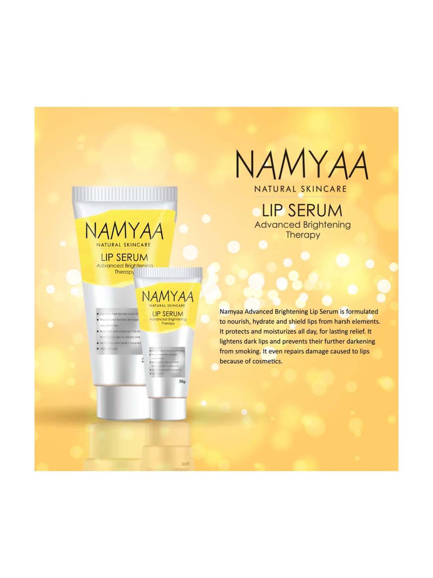 Namyaa Natural Lip Serum for Dark Lips Pack of 2 - 60 gm