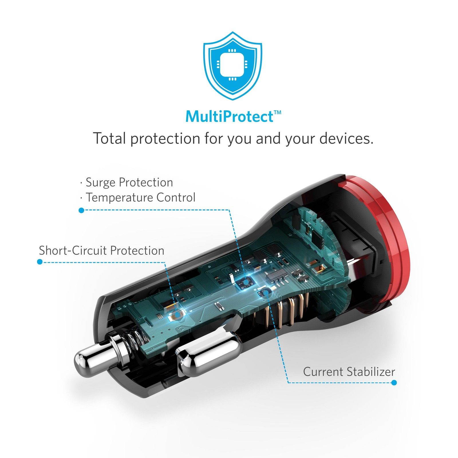 PowerDrive+ 1 with Quick Charge 3.0 & PowerIQ(Quick Charge 2.0 Compatible)