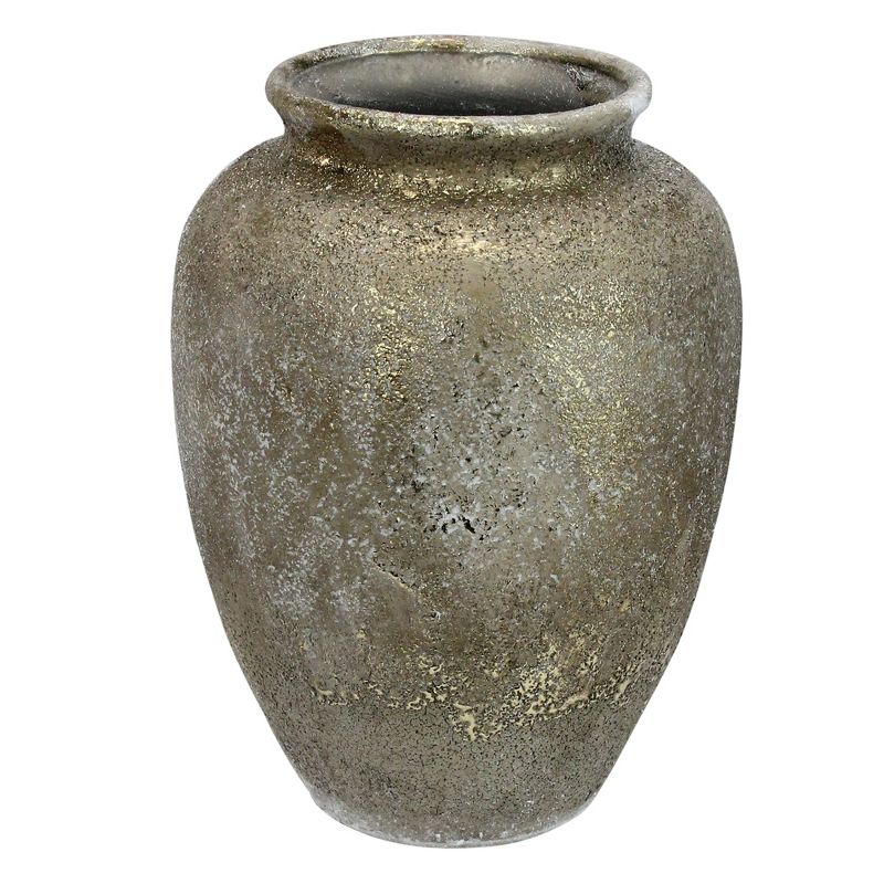 Set of 2 Planters with Stand Gold - CosmoLiving by Cosmopolitan