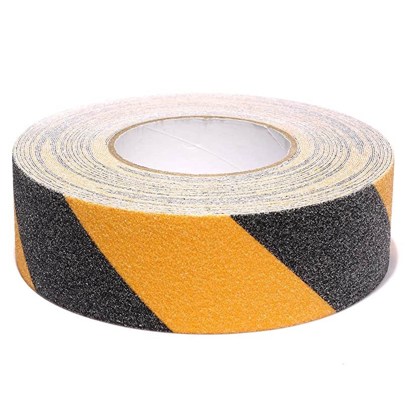 Slip Safety Grip Tape for Stairs 2 Inch X 60 Foot Non Slip Tape Outdoor Waterproof High Traction slip Tape for Steps YellowBlack