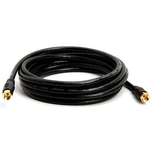 BJC RG-6 Coaxial Cable, 50 Foot, Black; Broadcast Quality Coax, Assembled in ...
