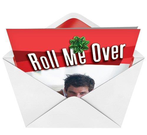 B1373 Box Set of 12 Roll Me Over Naughty Humor Christmas Greeting Cards with Envelopes
