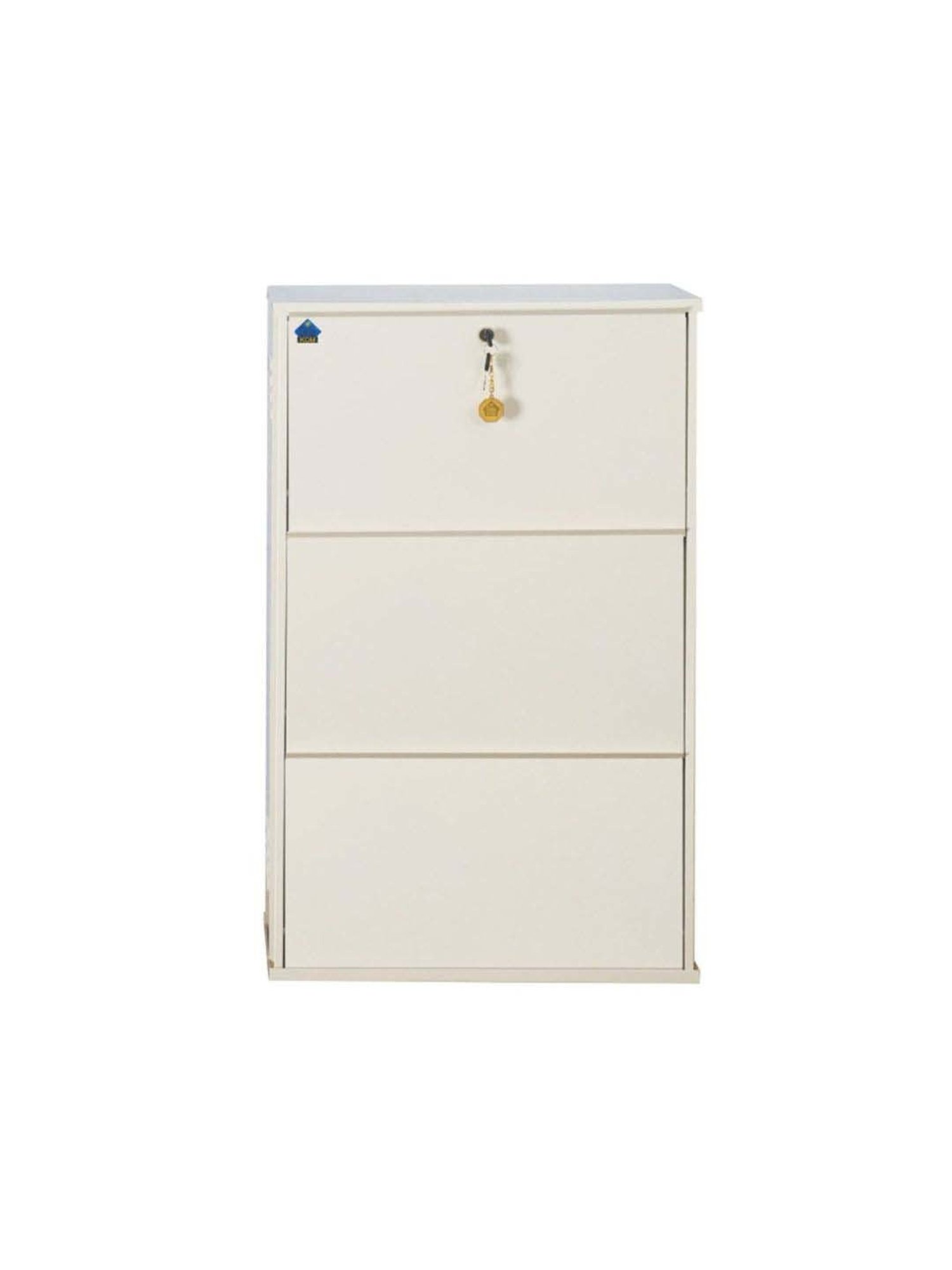 Delite Kom Metal Shoe Rack - 24" 6 Shelf, Double Decker, Ivory, PowderCoat, Wall Mount, DIY