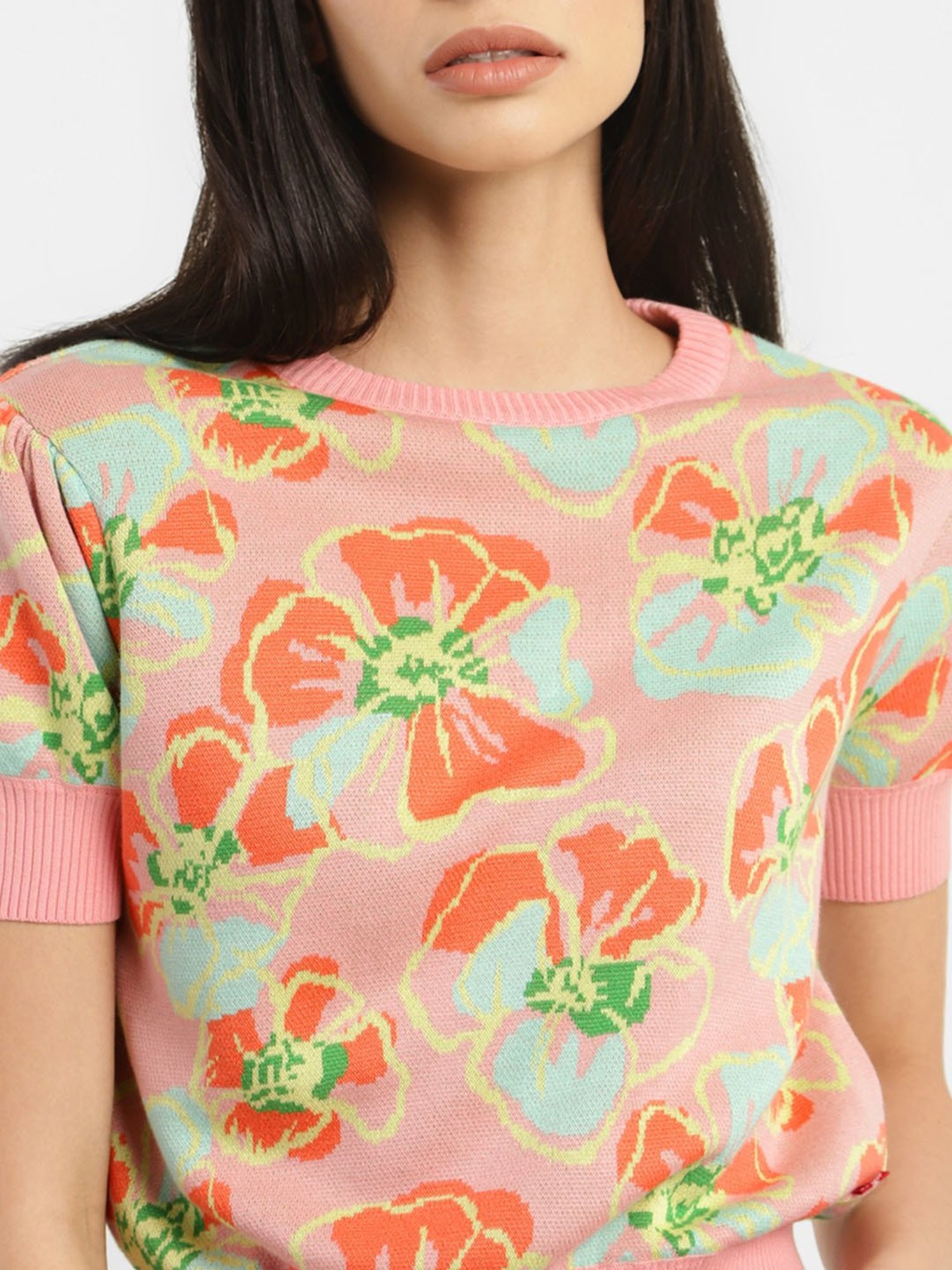 Levi's Peach Floral Sweater