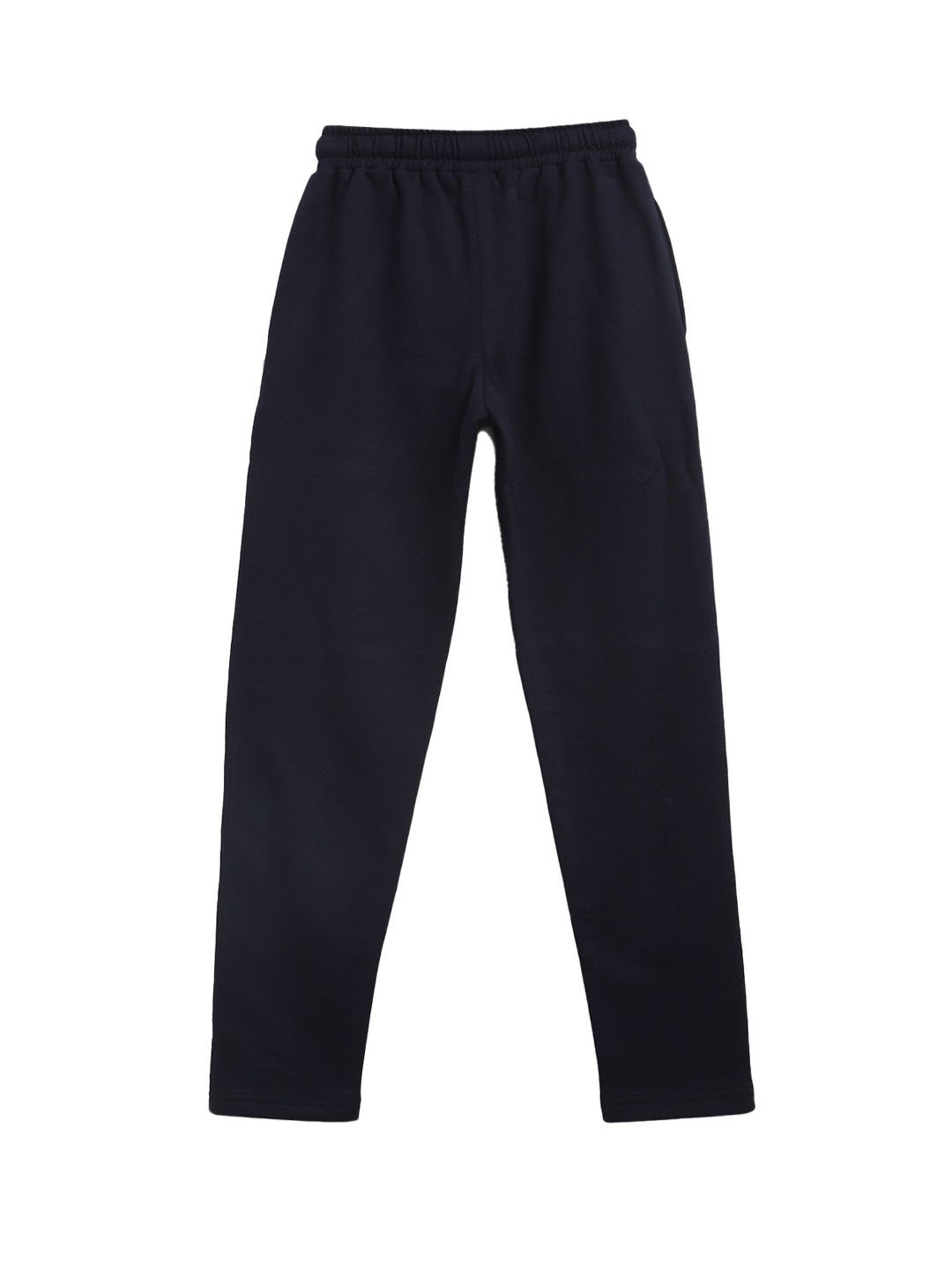 Li'l Tomatoes Girls Navy Solid Trackpants