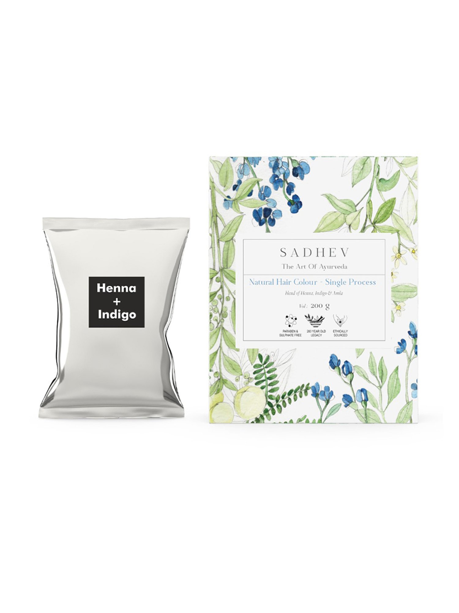 SADHEV Natural Hair Colour Single Process - 200 gm