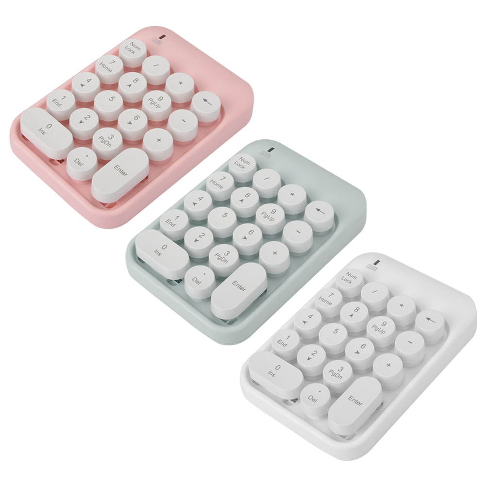 Fashionable Ajazz Ak18 2.4G Wireless Mini Digital Keyboard Computer Laptop Keypad 18-keycap design for Accounting Cashier