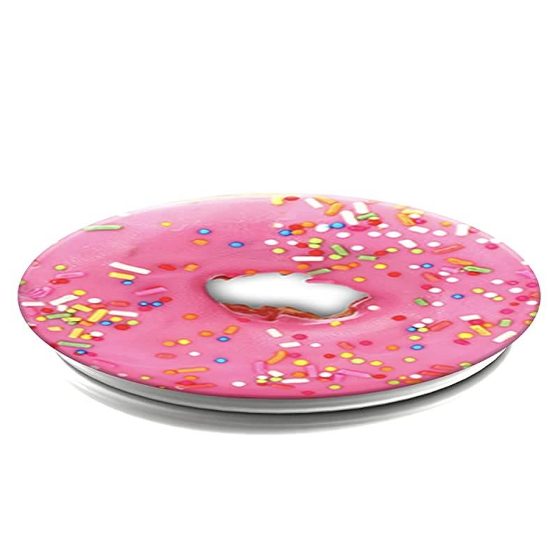 Collapsible Grip & Stand for Phones and Tablets - Pink Donut