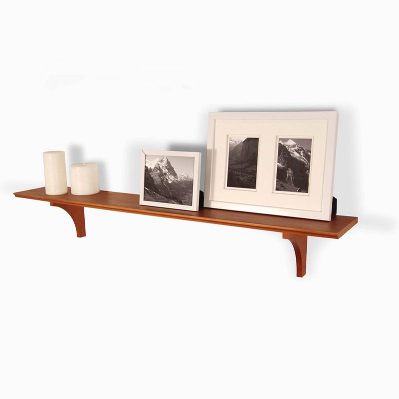 7.5" x 35" Mission Shelf with Bracket Honey Oak - InPlace