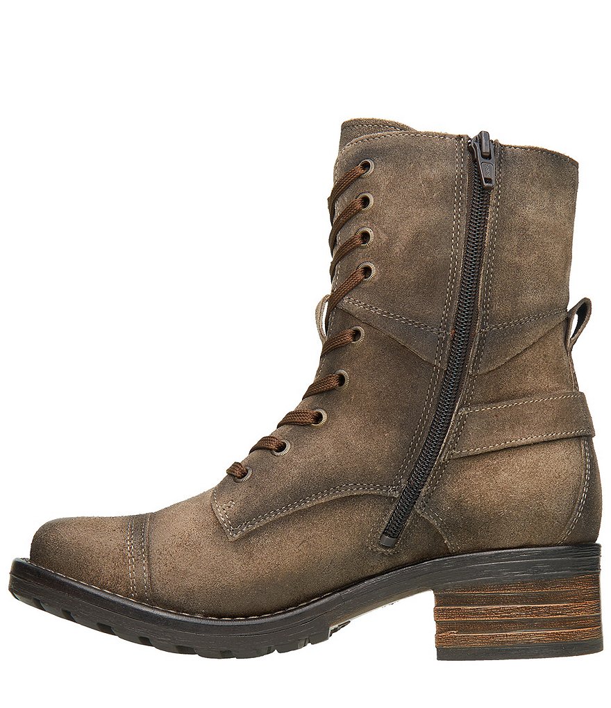 Taos Footwear Crave Distressed Leather Combat Booties