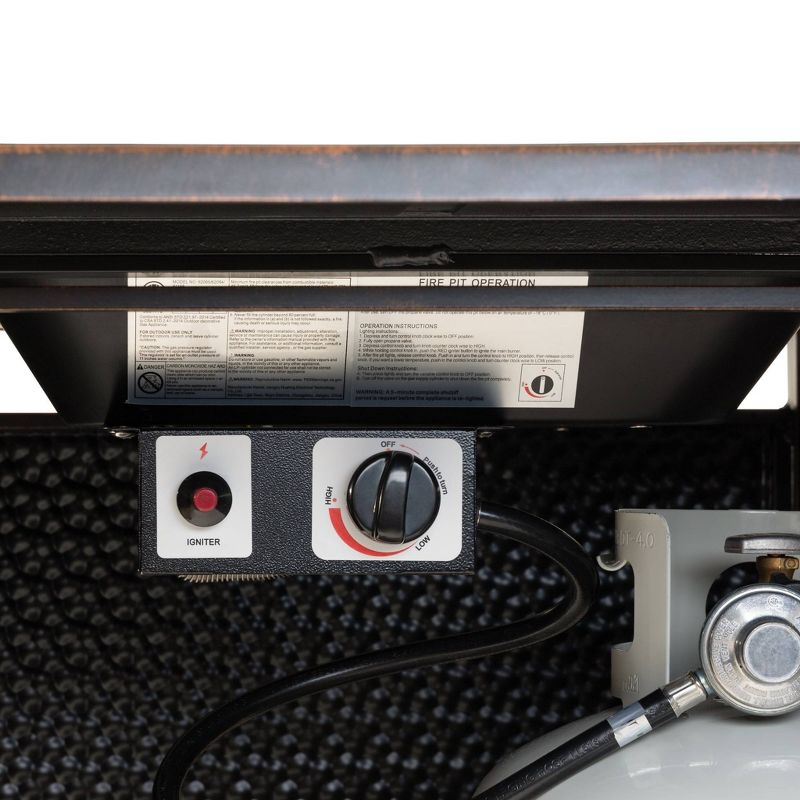 Walkers Square Aluminum LPG Fire Pit - Fire Sense