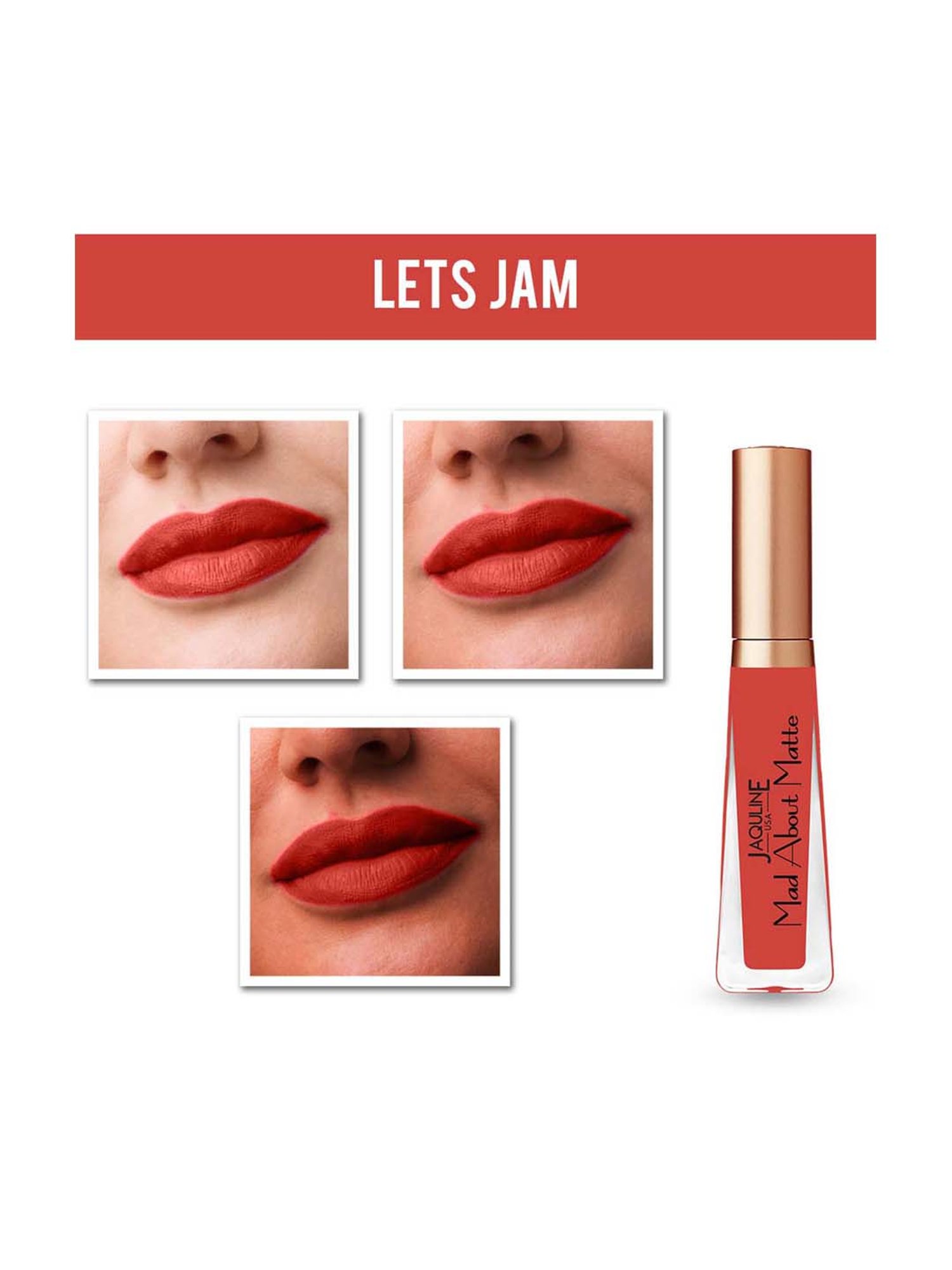 Jaquline USA Mad About Matte Liquid Lipstick LET'S JAM - 6.5 ml