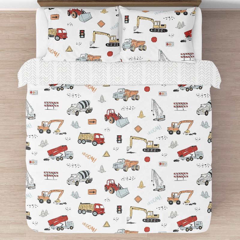 3pc Queen Construction Truck Bedding Set - Sweet Jojo Designs
