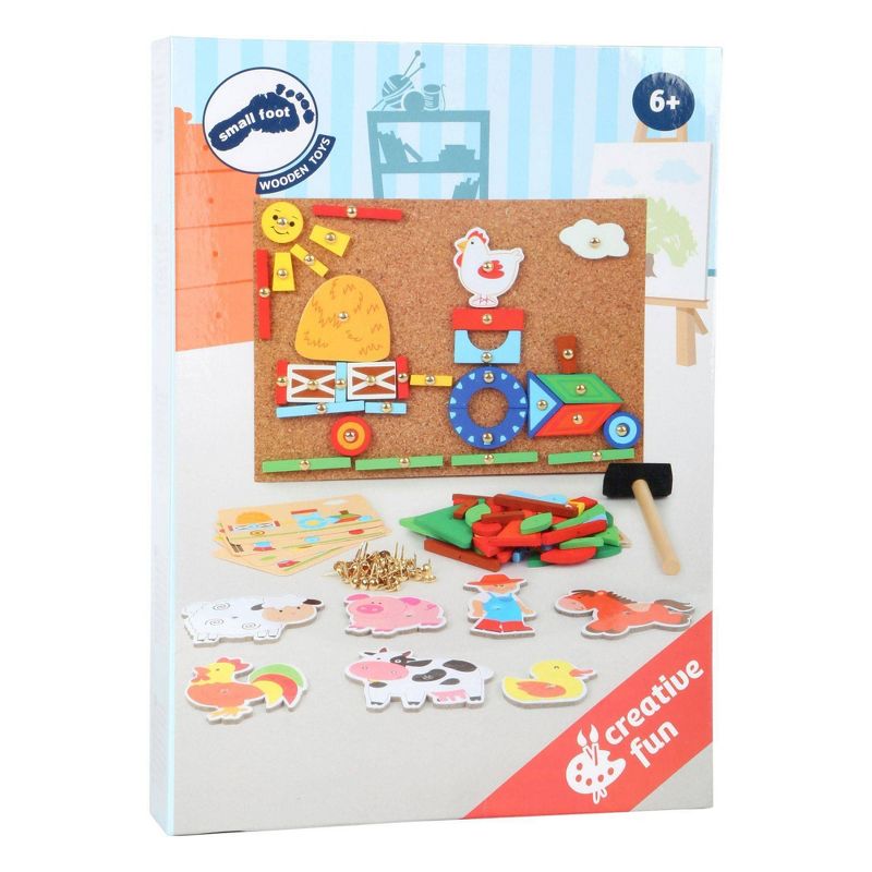 Small Foot Wooden Toys Hammer Arts And Crafts Farm Playset