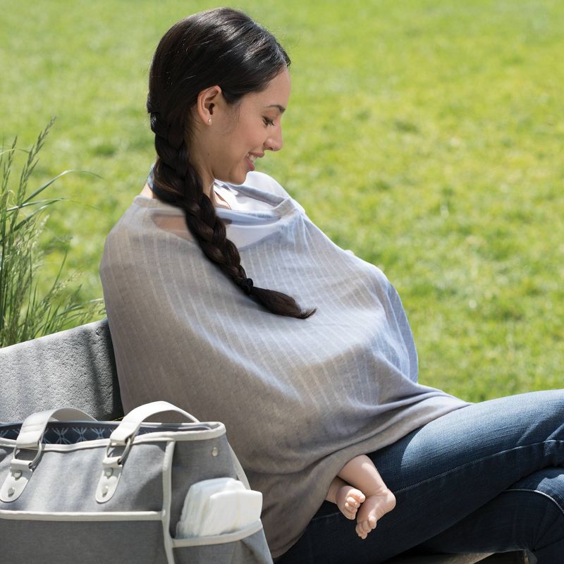 Boppy Infinity Nursing Scarf for Breastfeeding - Silver Gray