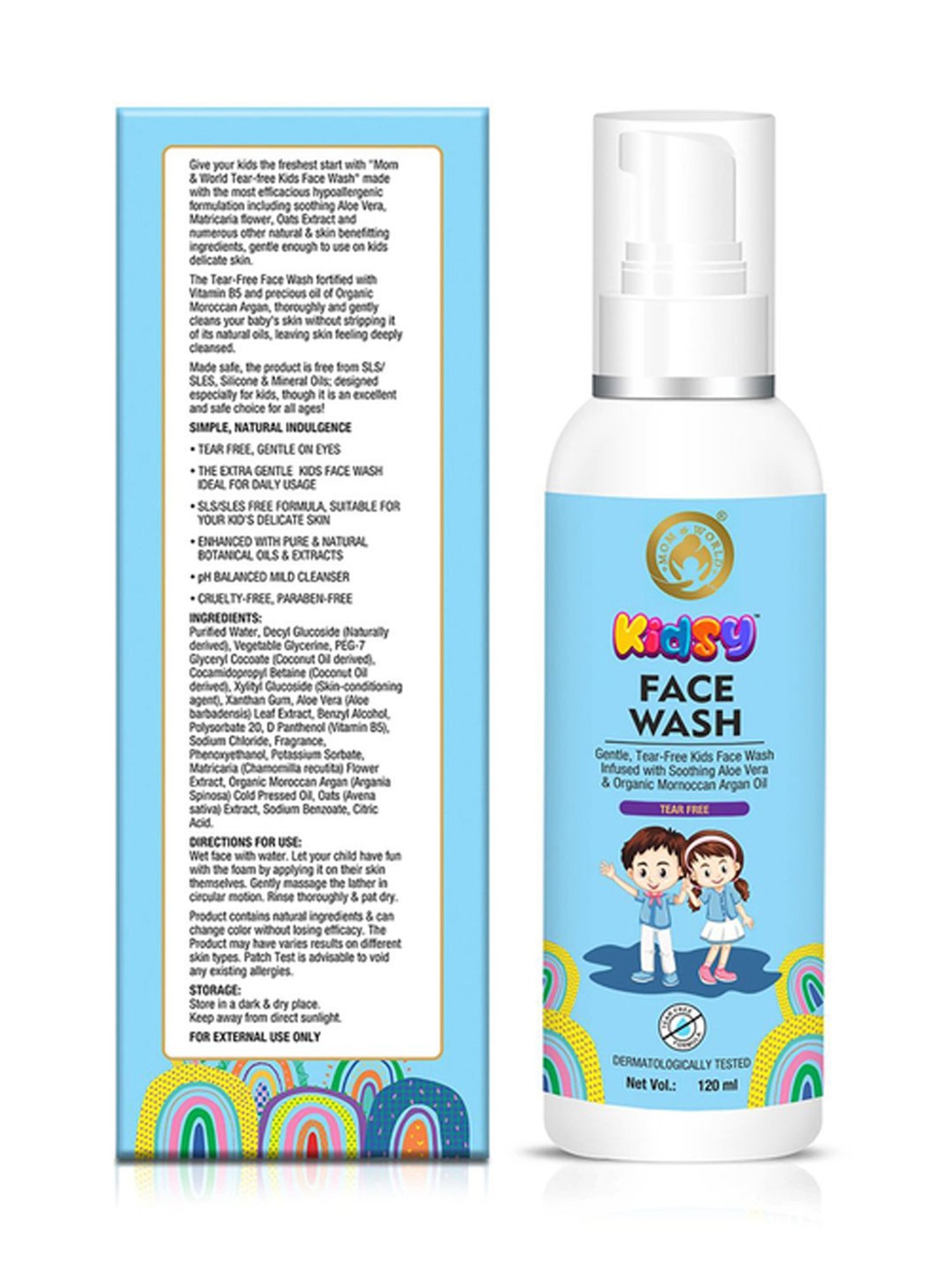 Mom & World Kids Tear Free Face Wash - 120 ml