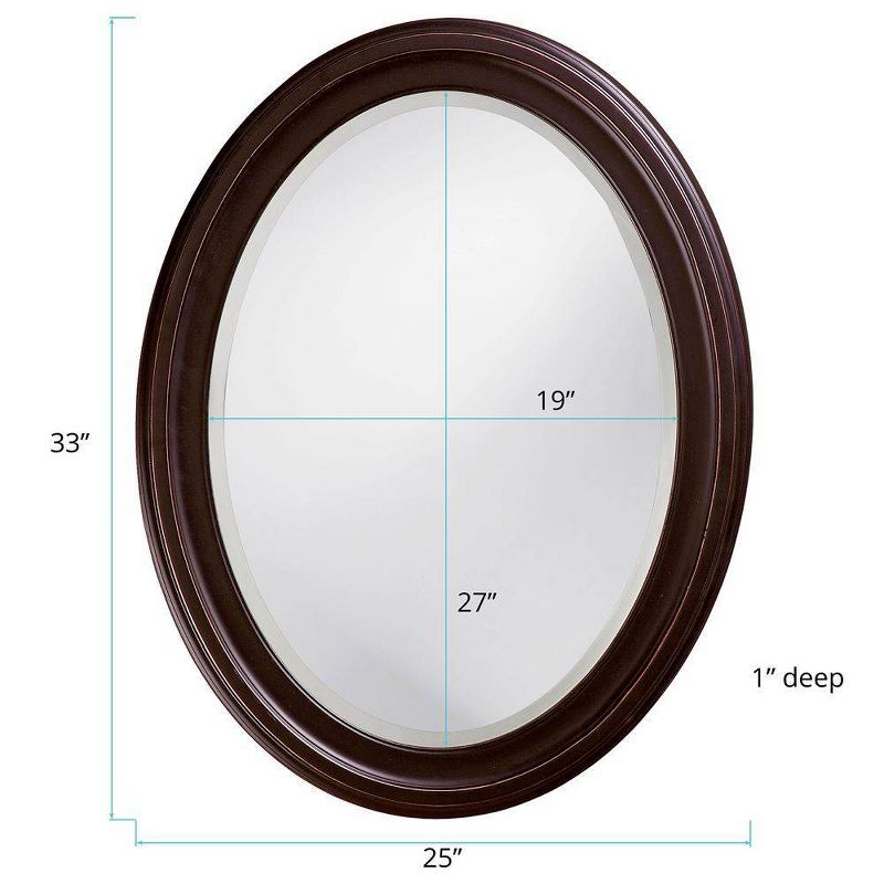 Oval George Decorative Wall Mirror Copper - Howard Elliott
