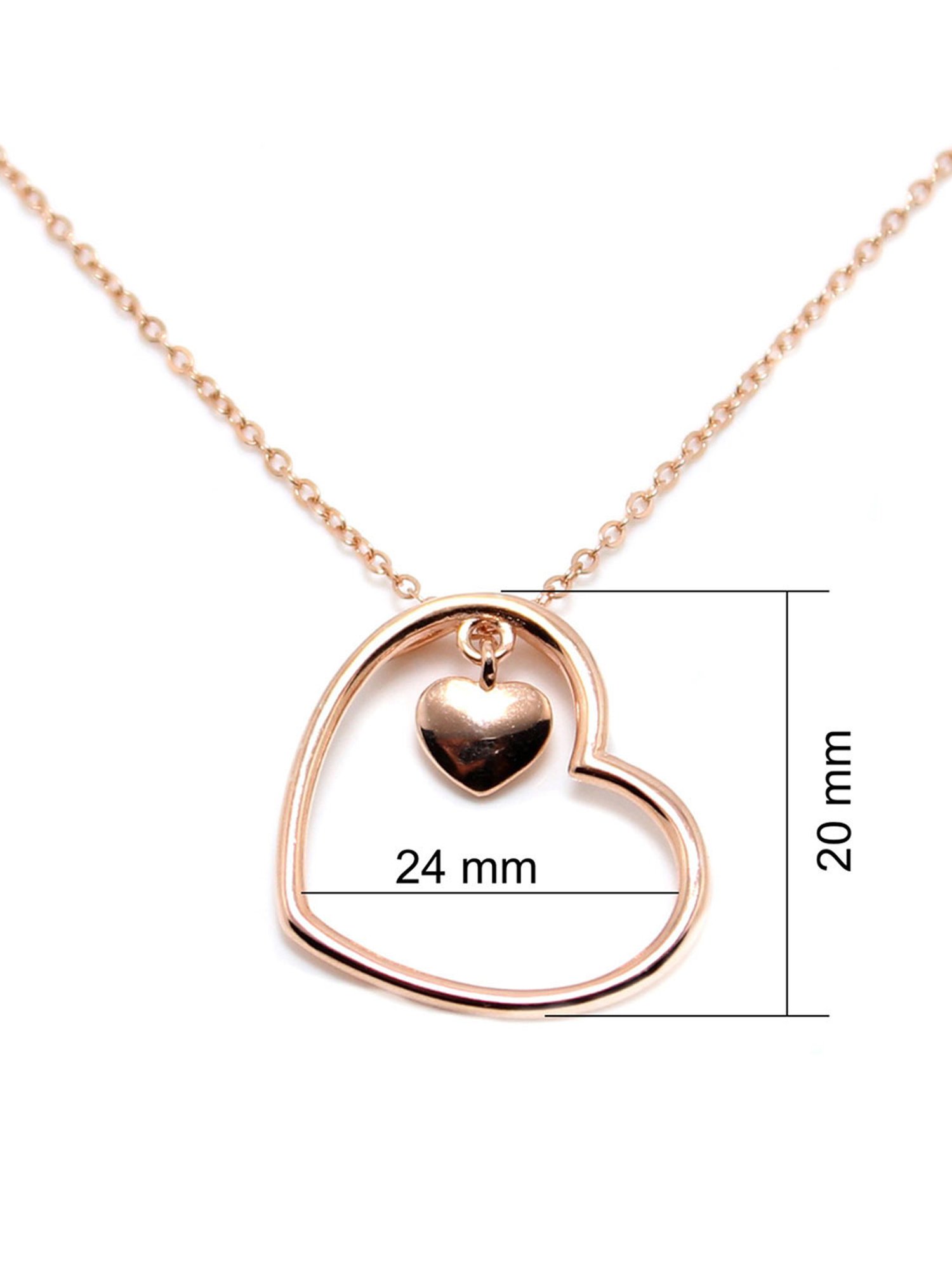 GIVA 92.5 Sterling Silver Anushka Sharma Heart Pendant with Chain