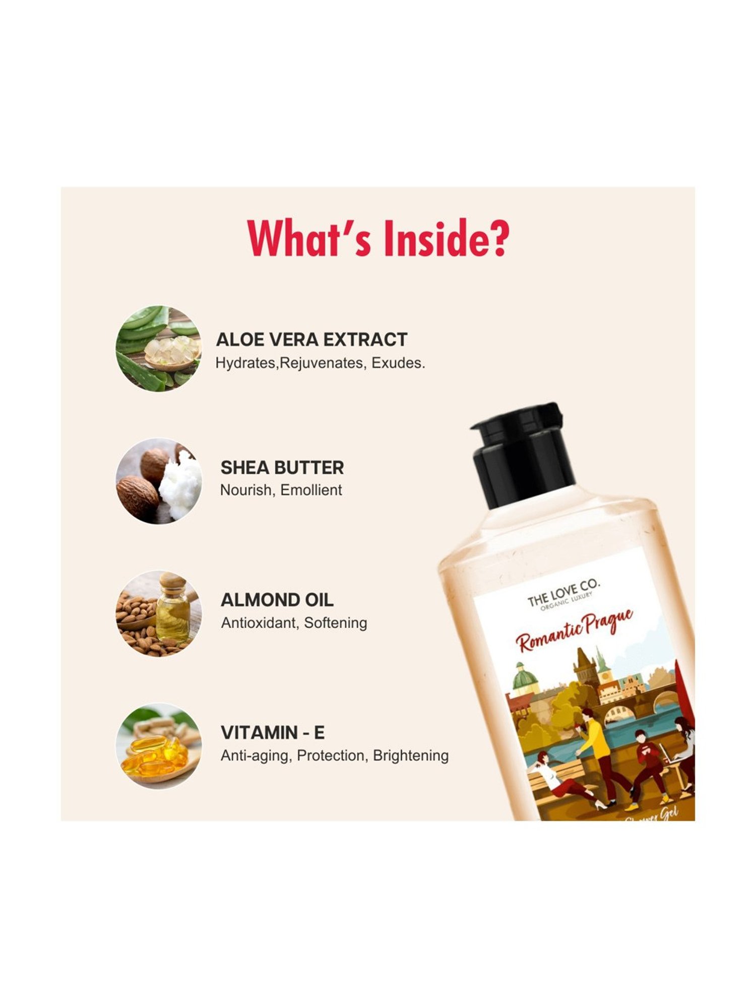 The Love Co. Romantic Prague Bath & Shower Gel - 250 ml