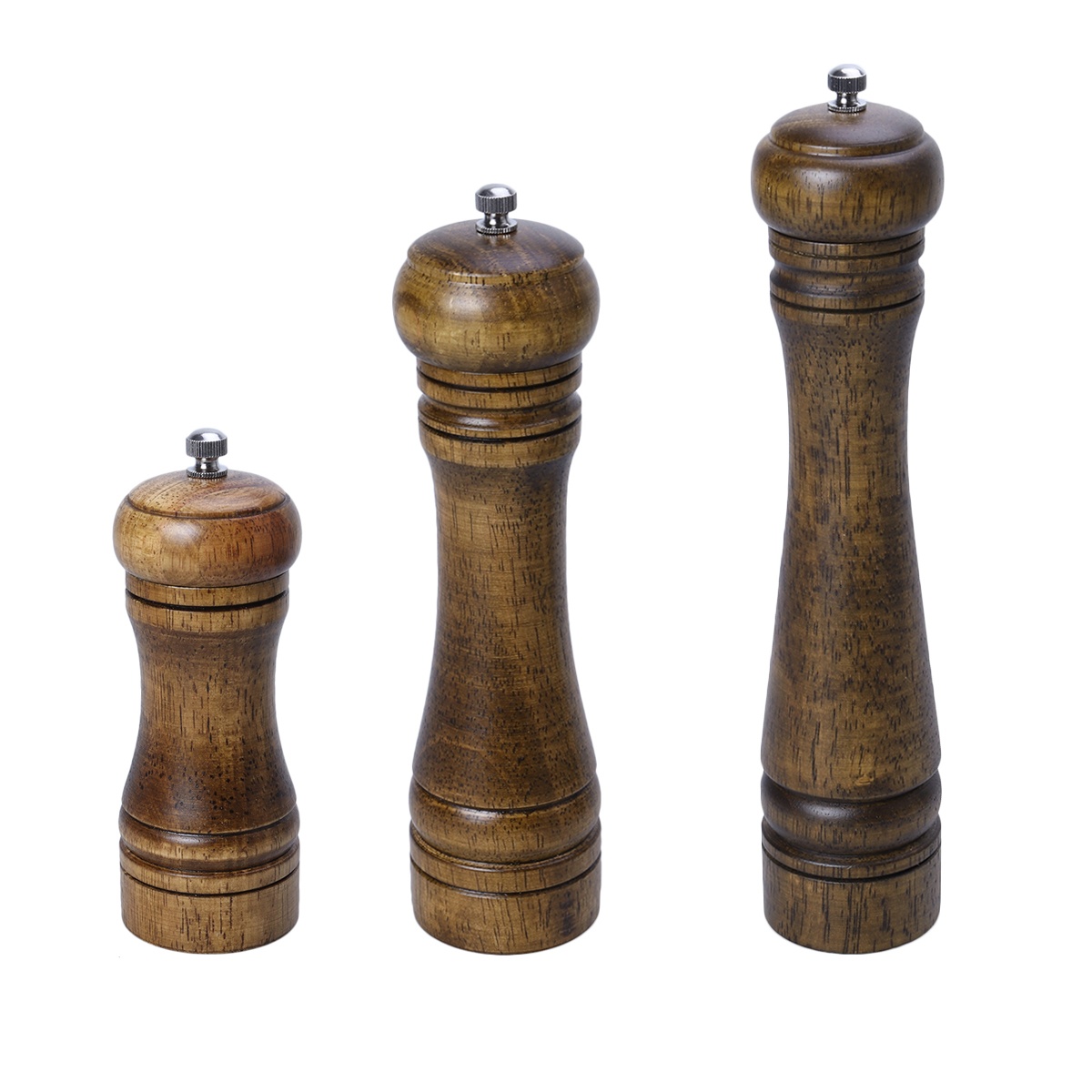 5 Inch Capstan Wood Pepper Grinder Wooden Mill Hand Movement