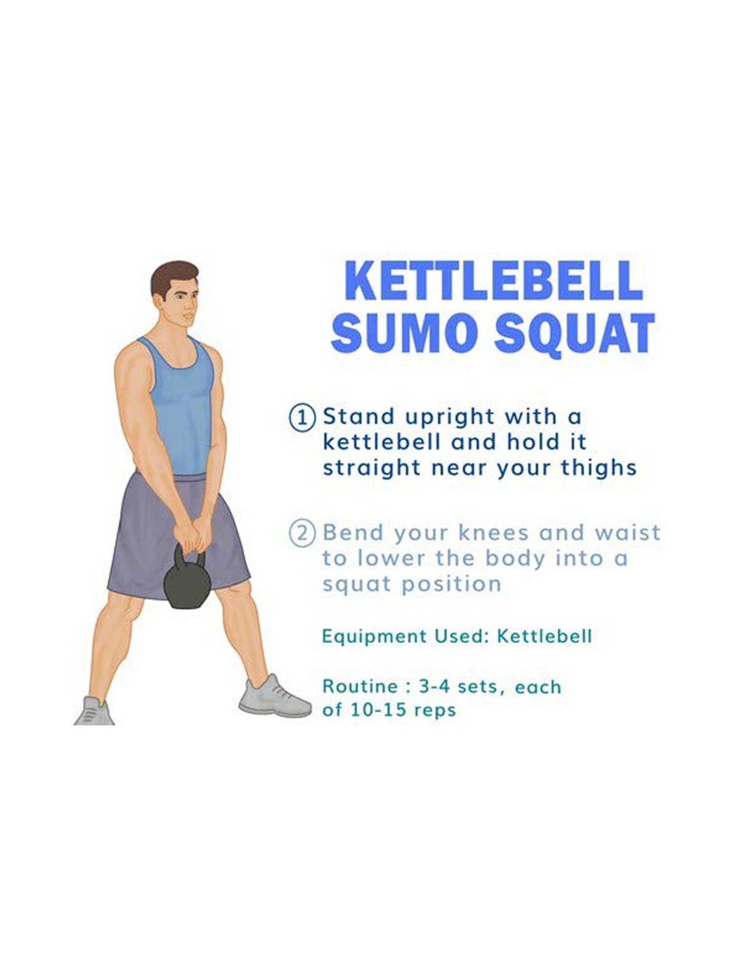 Protoner Cast Iron Vinyl Coated Kettle Bell (Blue) Size - 10 kg