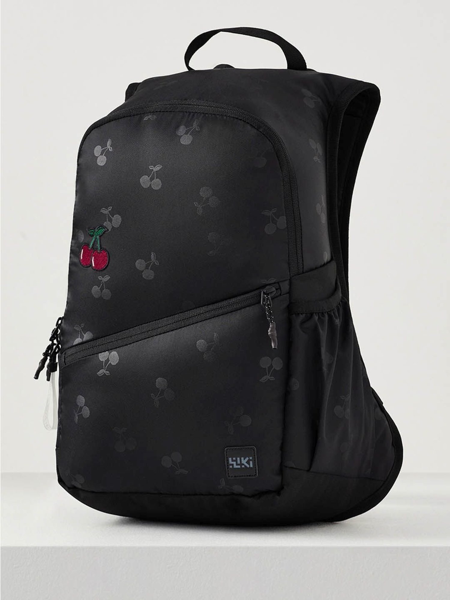 Wiki Back to School Black Polyester Printed Backpack - 22 Ltrs