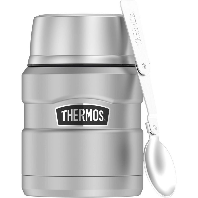 Thermos 16oz Stainless King Food Jar with Spoon - Stainless Steel