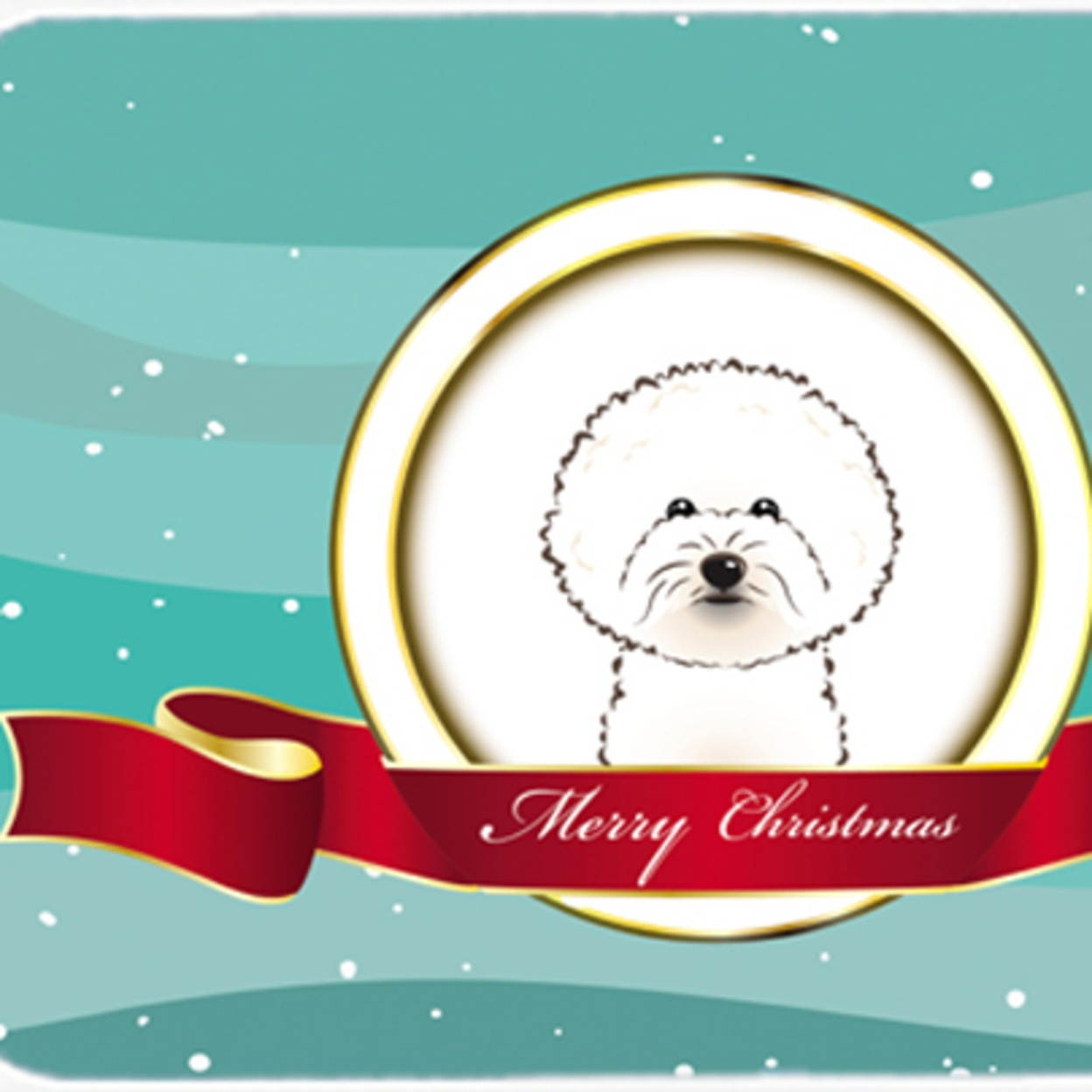 Bichon Frise Merry Christmas Mouse Pad, Hot Pad or Trivet BB1527MP