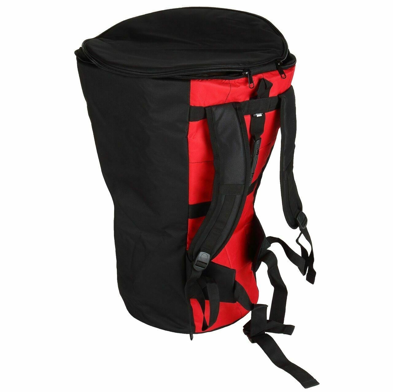 XL Heavy Duty Djembe Bag, Red/Black (For 12x24 Djembes)
