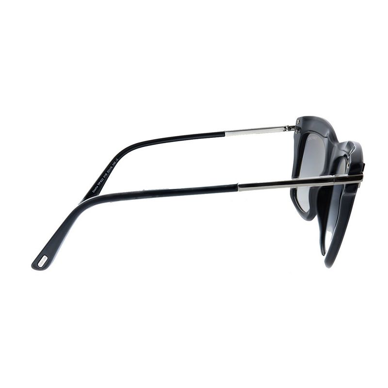 Tom Ford Dasha TF 822 01B Womens Square Sunglasses Shiny Black 52mm