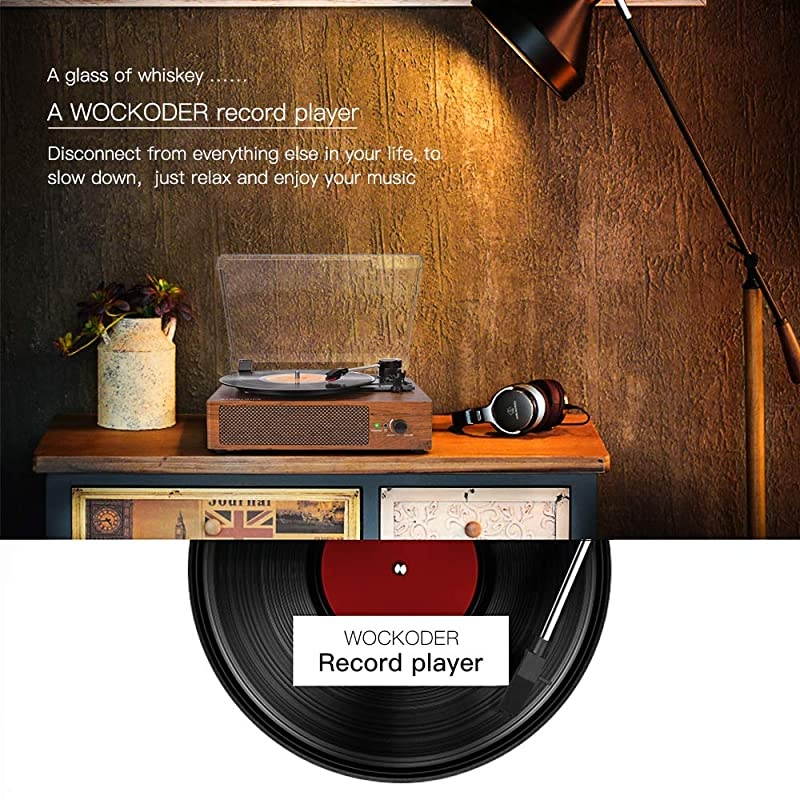 Player Turntable Vinyl Player with Speakers Turntables for Vinyl s 3 Speed Belt Driven Vintage Player Vinyl Player Music Vinyl Turntable