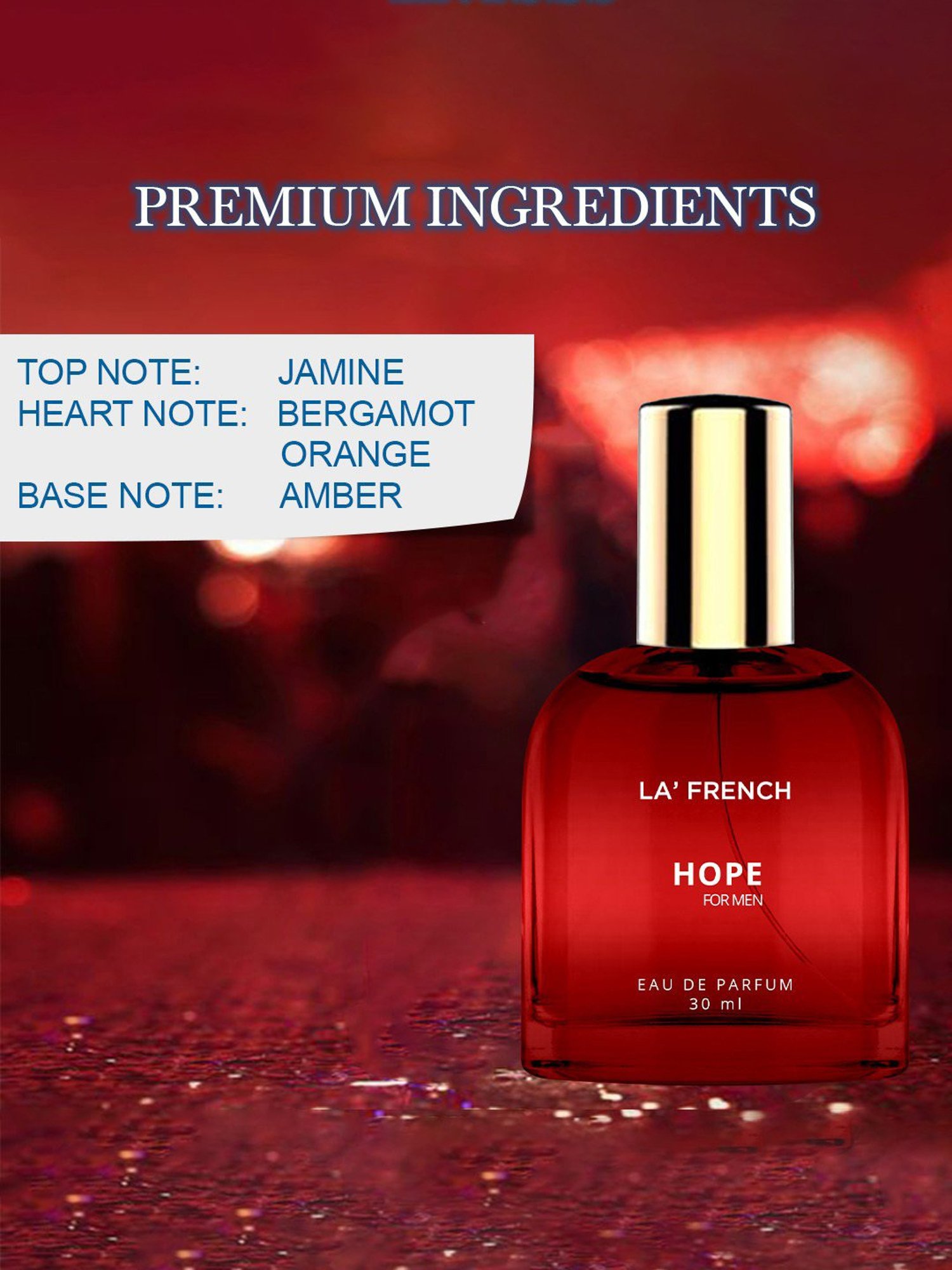 La'french Hope Eau de Parfum for Men - 30 ml