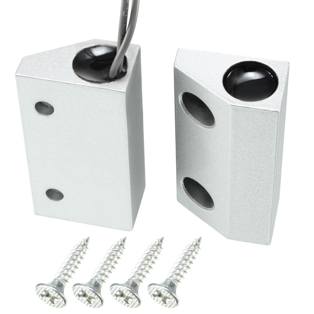 MC-56 NO Alarm Security Rolling Gate Garage Door Contact Magnetic Reed Switch Silver Gray