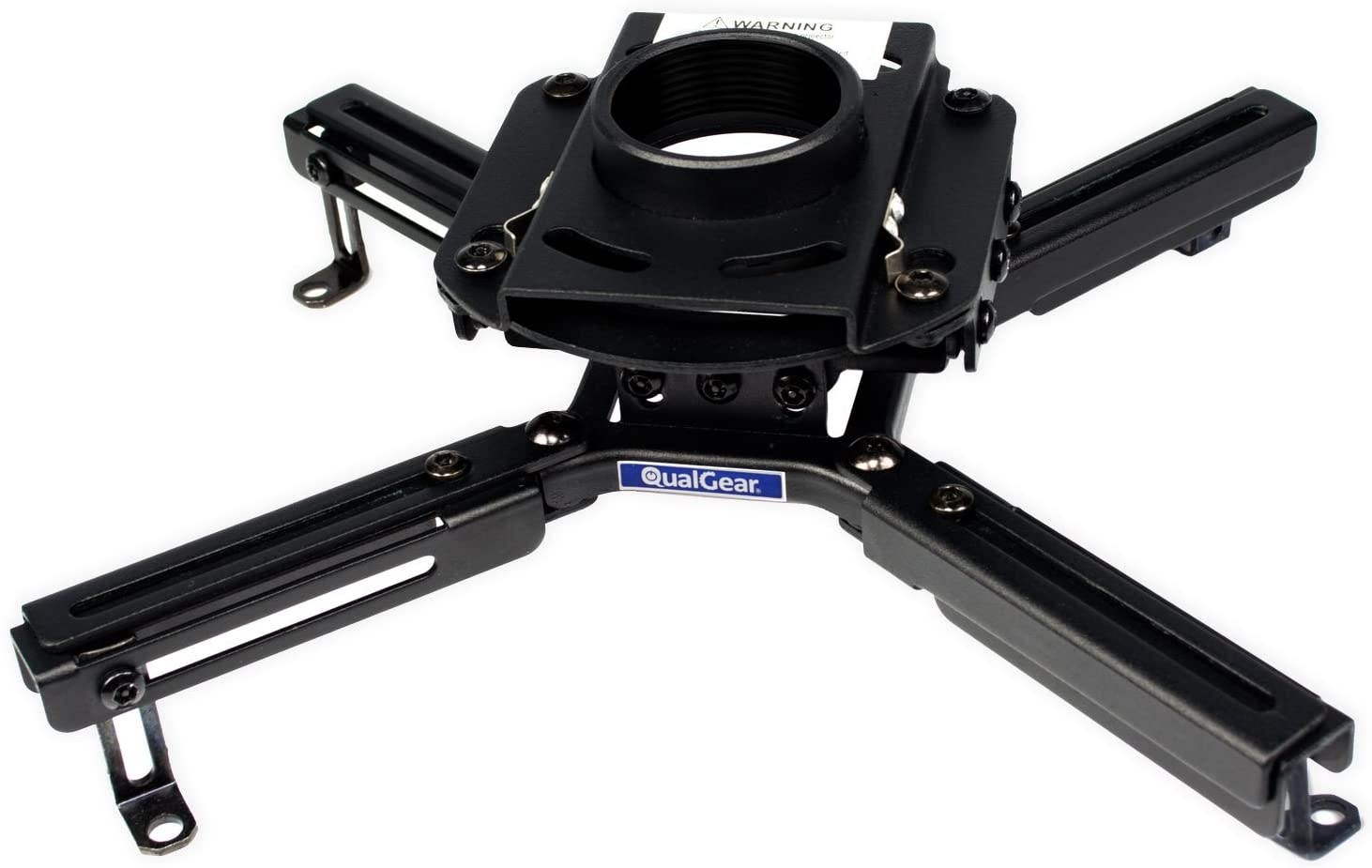 QualGear Pro-AV QG-KIT-TA-3IN-B Projector Mount Kit Accessory with A Truss Ceiling Adapter, 3" 1.5", Black