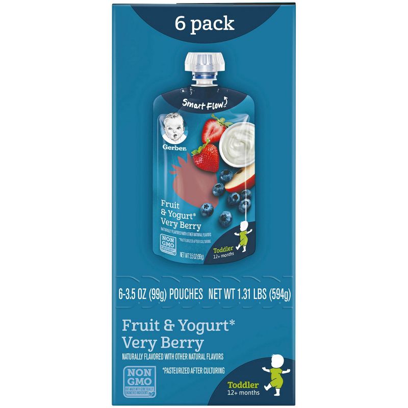 Gerber Toddler Food Fruit & Yogurt Very Berry - 3.5oz