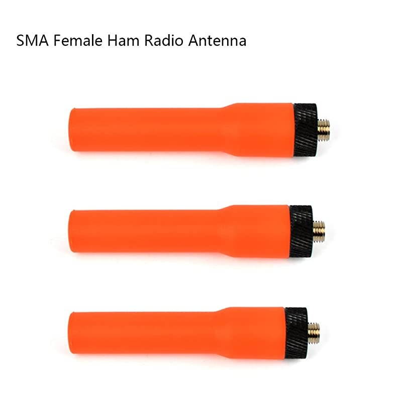 144/430MHz Walkie Talkie Antenna SMA Female Connector Dual Band 2meter 7cm VHF UHF Short Soft Radio Antenna for BaoFeng UV-82 UV-5R BF-F8HP GT-3 for Retevis Radio (3 Pack)