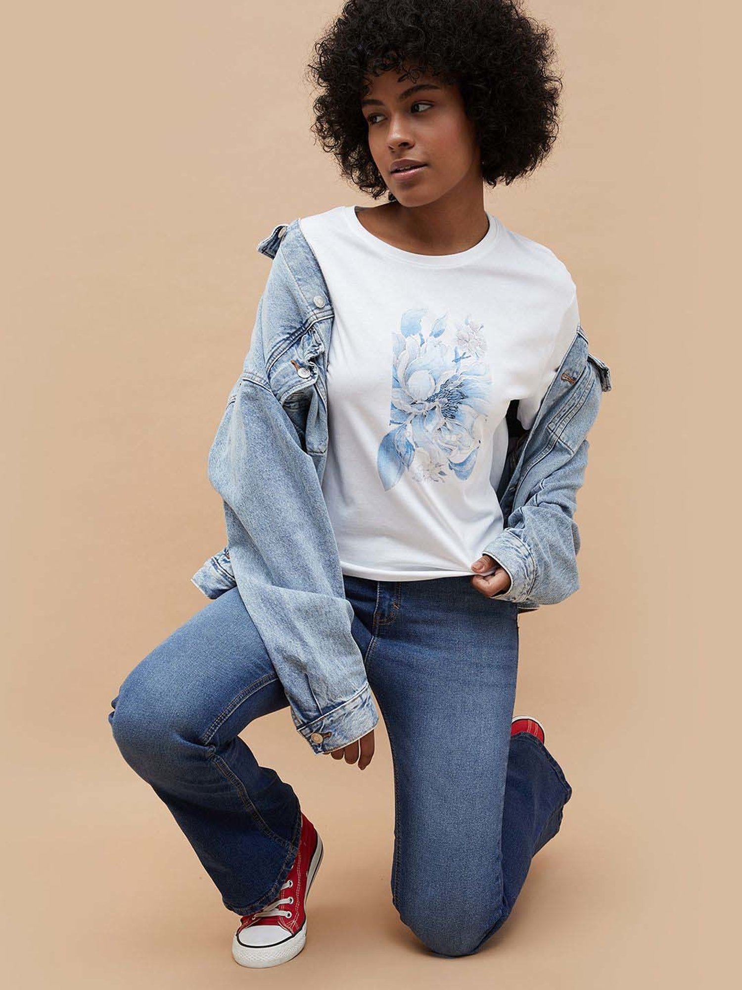 Fame Forever by Lifestyle White Cotton Printed T-Shirt