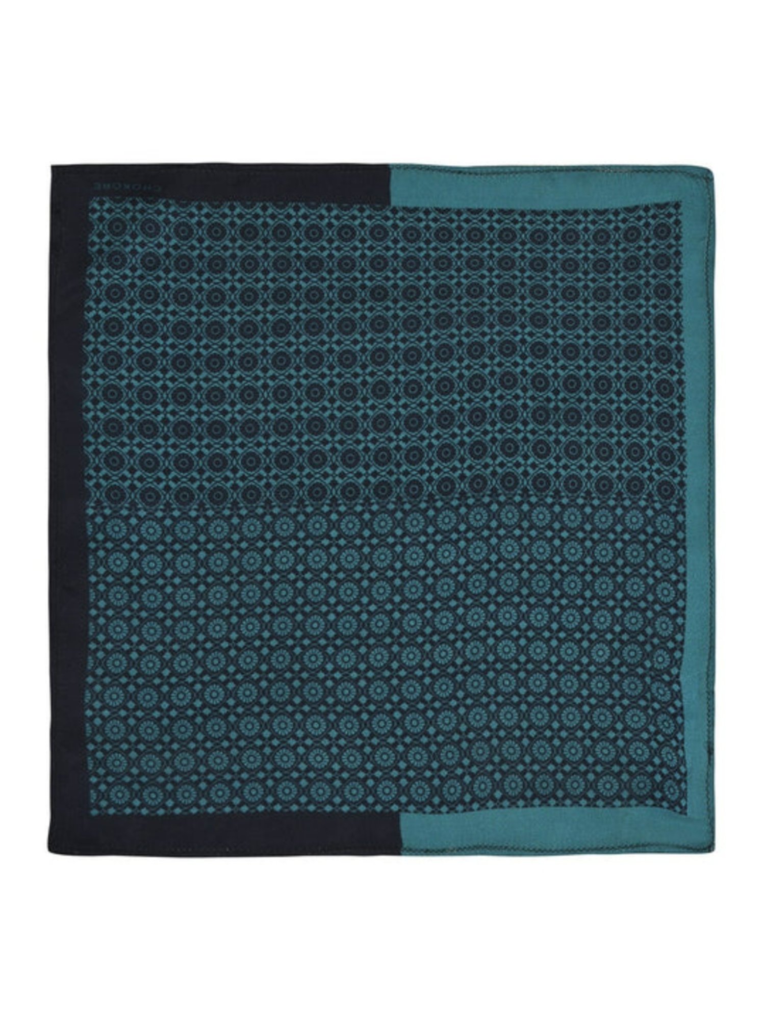 CHOKORE Brown and Yellow Plaid Pocket Square