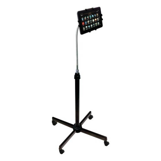 CTA Digital PAD-UAFS Height-Adjustable Gooseneck Stand with Casters for iPad/Tablet