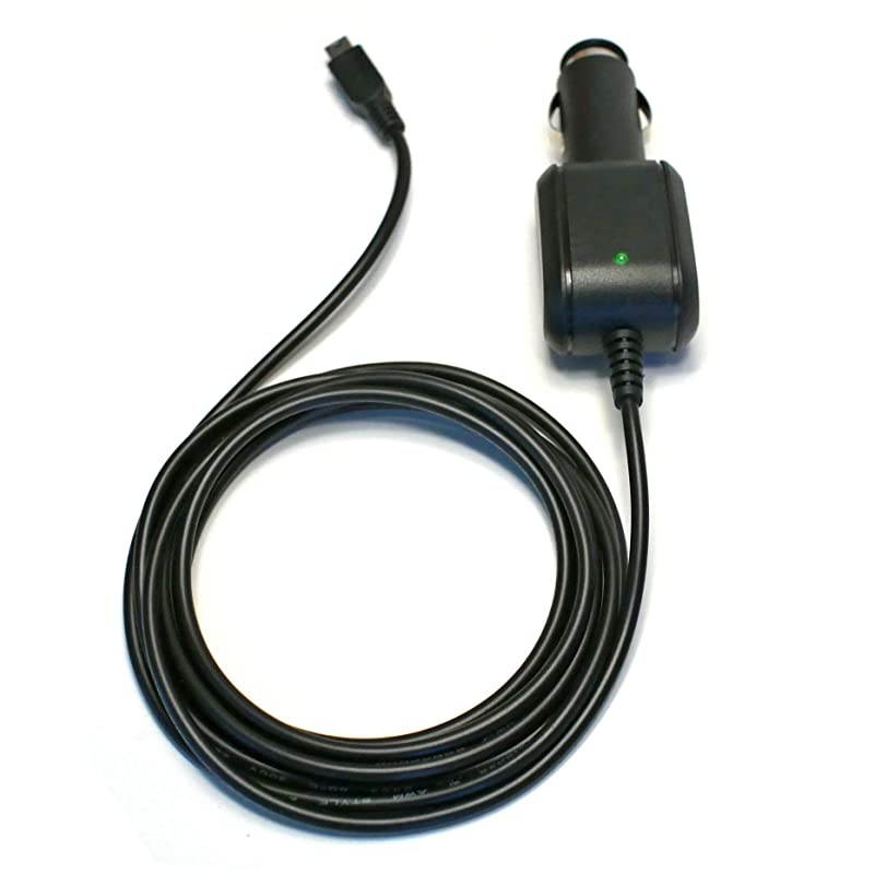 Tech Mini USB Car Charger Vehicle Adapter Power Cord for Garmin Dash Cam 20 30 35 Mobius Novatek Mio Mivue Cobra Cdr830 Cdr840 E-Prance Ojocam Black Box for DVR Camera Recorder (10' Long)