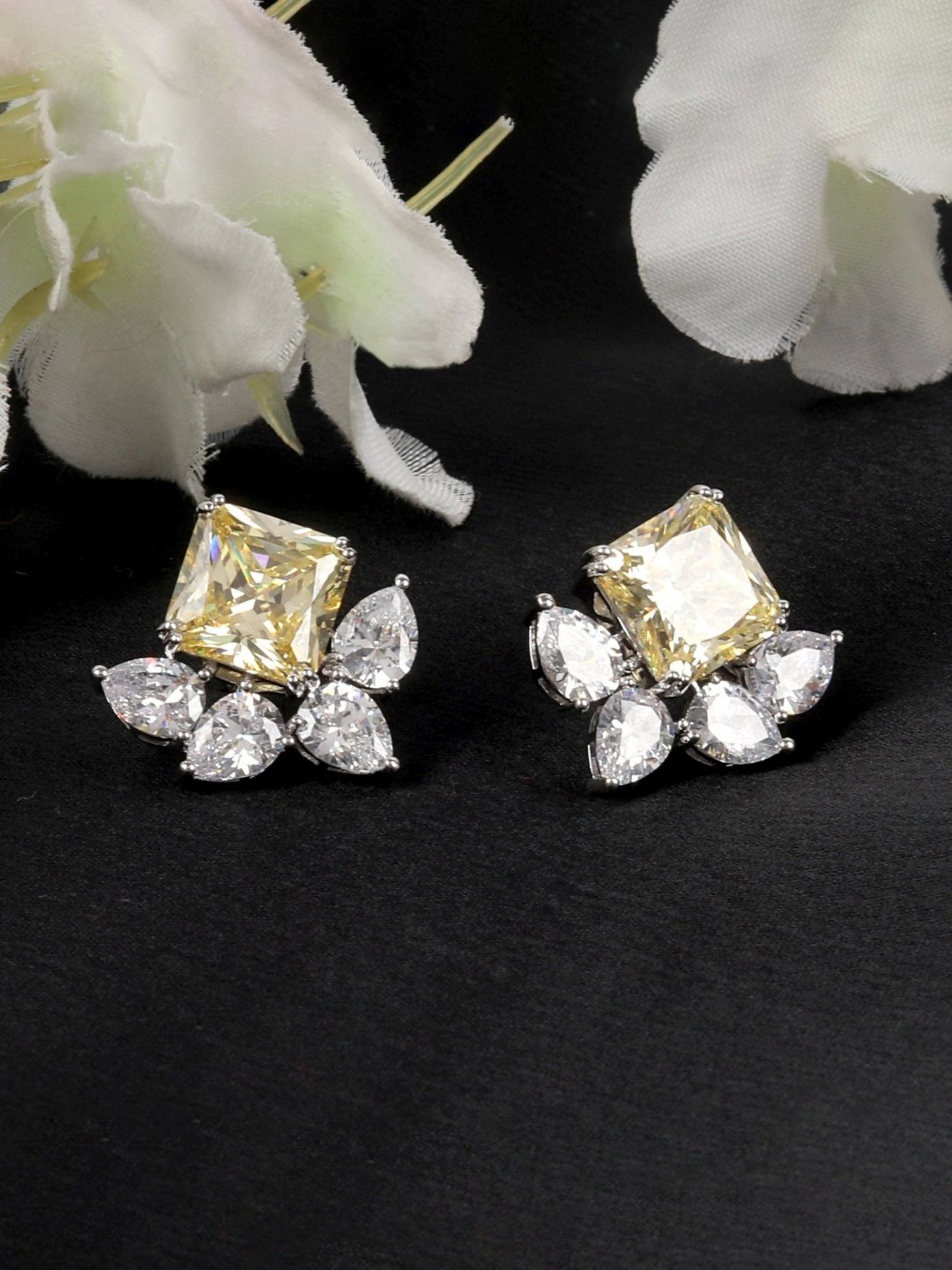 The Real Effect London 800 Sterling Silver Stud Earrings for Women