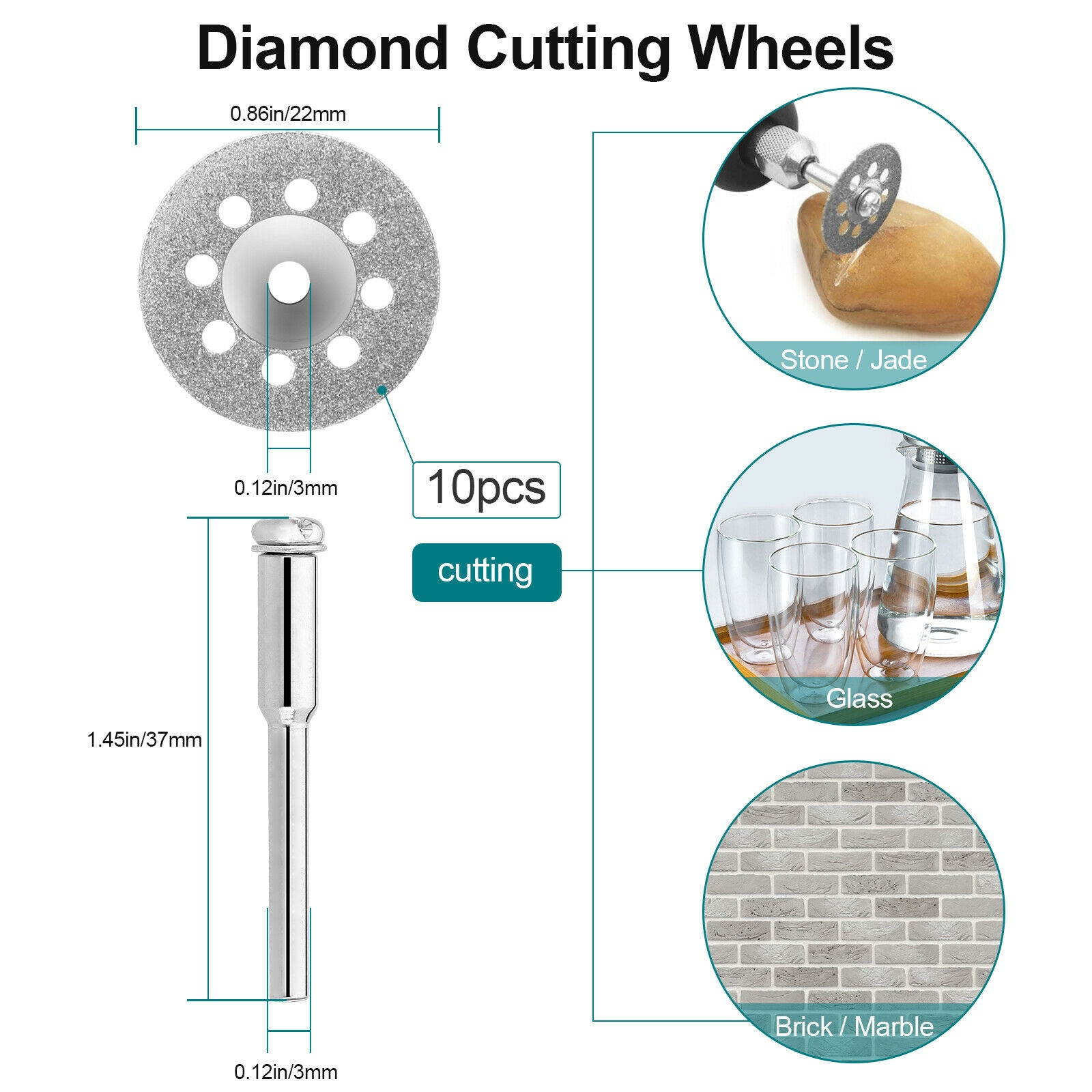 88 Diamond Cutting Wheels For Dremel Rotary Tool die grinder metal Cut Off Disc