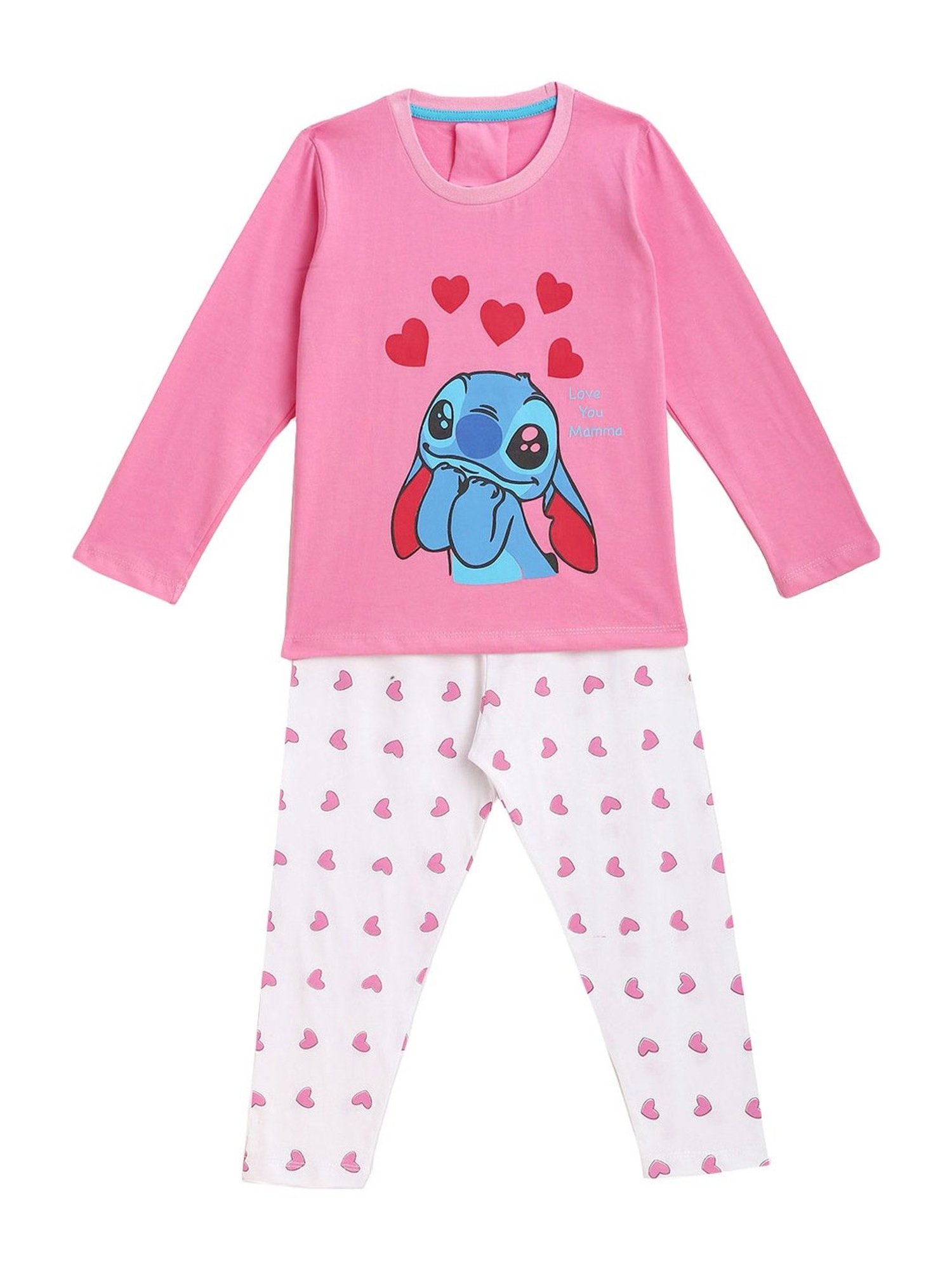 Kids Craft Pink Cotton Printed T-Shirt & Pants
