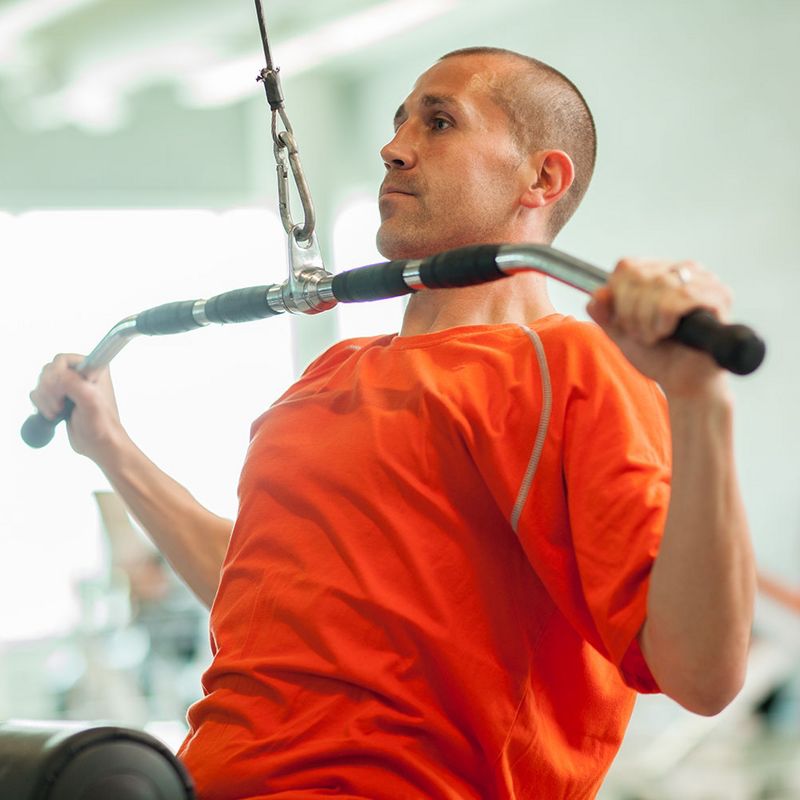 Power Systems 61950 Premium Revolving 48 Inch Power Systems Premium Revolving Steel Lat Bar with Knurled Ergonomic Handles for Home Gym