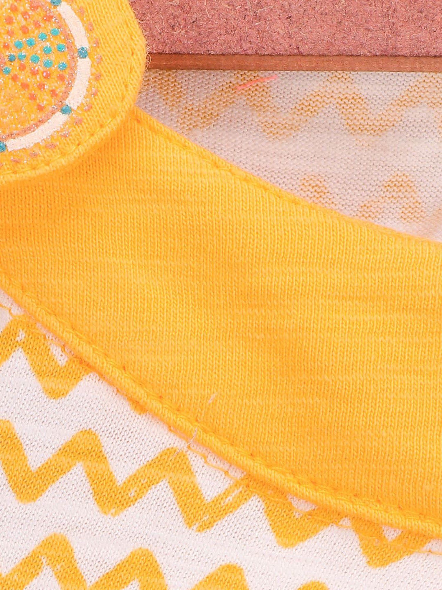 LilPicks Kids Yellow Cotton Printed Dress