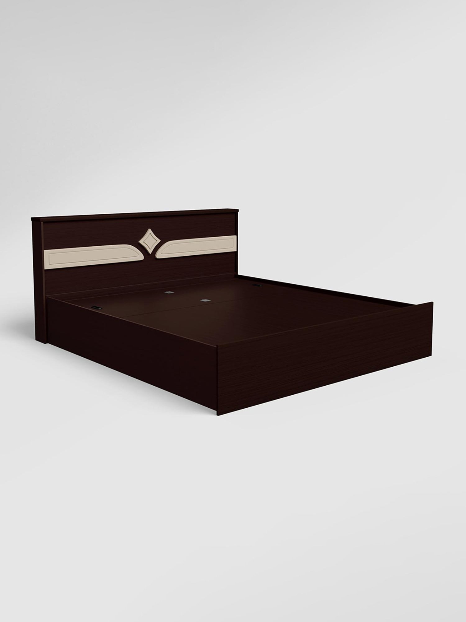 Nilkamal Riva Black Engineered Wood King Size Bed with Storage