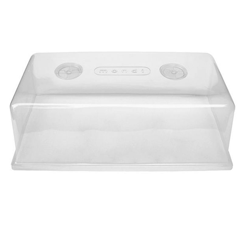 Mondi MONDIG100 7 Inch Tall Clear Plastic Mini Herb Flower Plant Greenhouse with Easy Vents