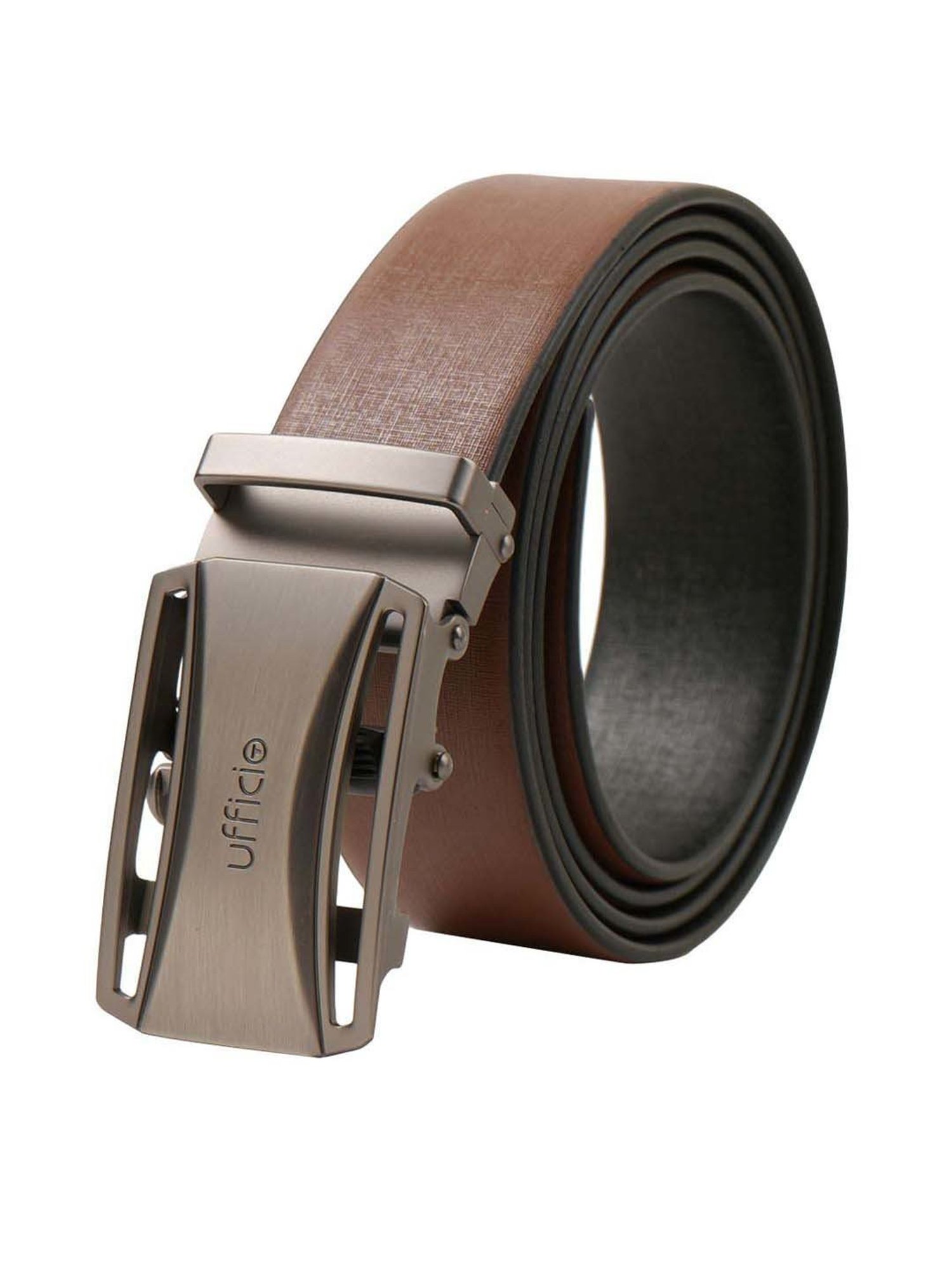 BULCHEE Tan & Black Leather Reversible Belt for Men