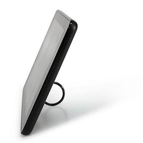 Mobile Edge Cell Ring Smartphone and Tablet Rotating Holder and Stand, Removable and Re-Attachable, Black MEASG1