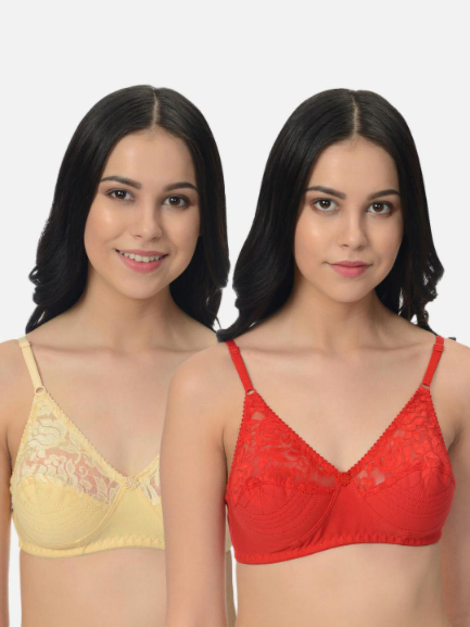 Mod & Shy Multi Lace Print Bra Set